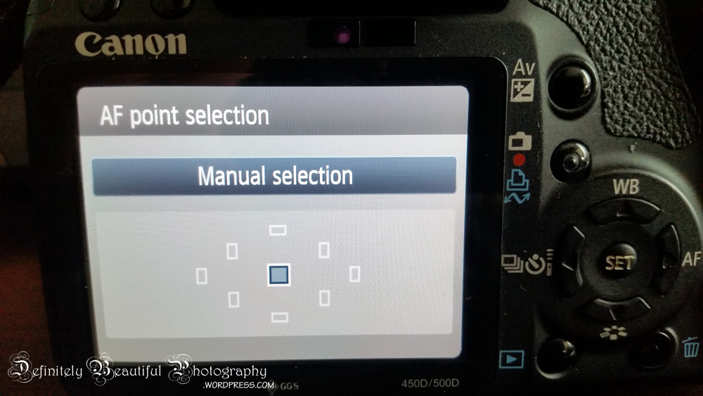 canon rebel t1i manual point selection