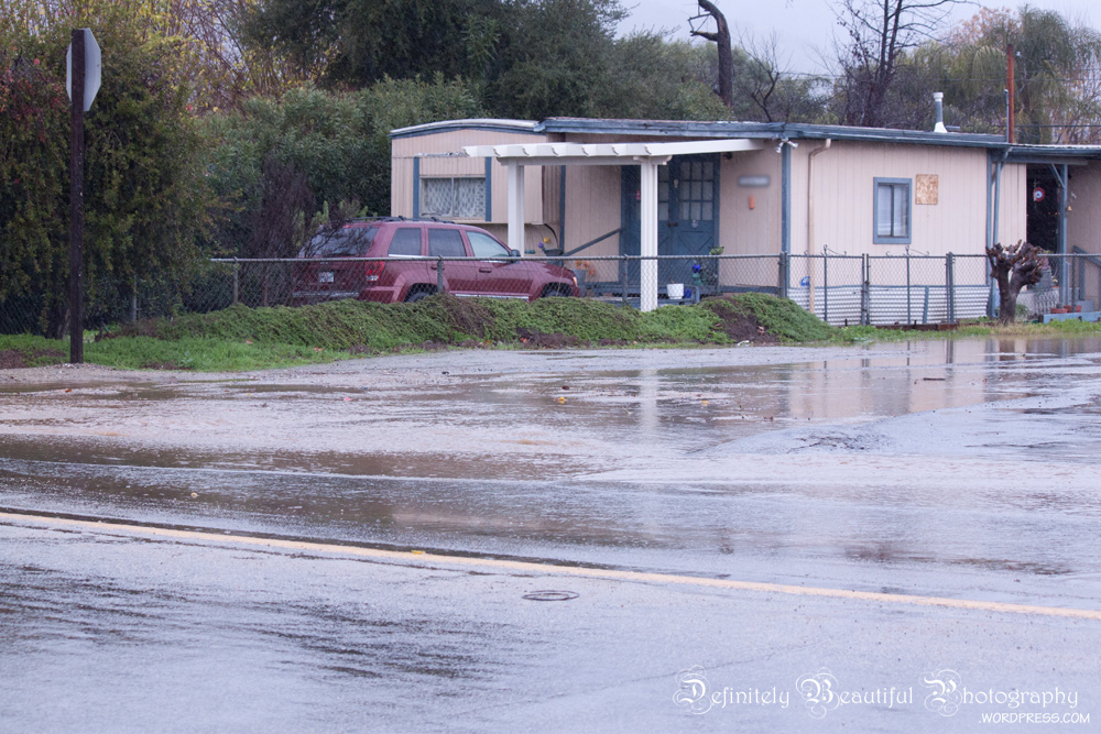 rain flood outside house